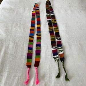 Bundle of 4 pieces: Weaved belts, bookmark, headband